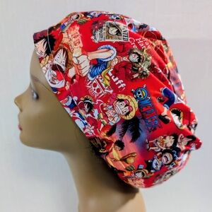 Anime, One, Euro Style Scrub Cap, Scrub Cap, Surgery Hat, Chemo Hat